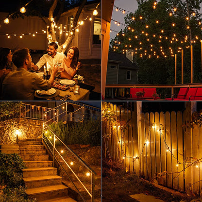 Guirnalda Luces LED USB para patio al aire libre, 8 modos de luz