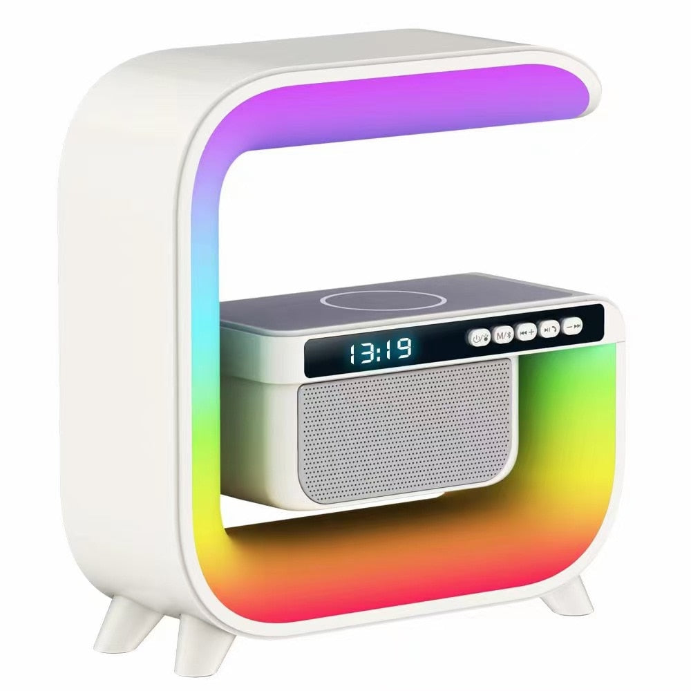 Altavoz multifuncional con Bluetooth, reloj despertador