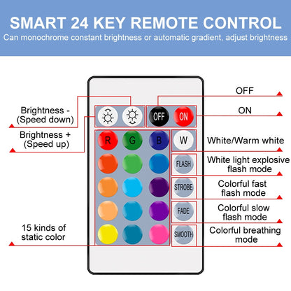 Ampolleta LED RGB E27 AC220V IR Control remoto