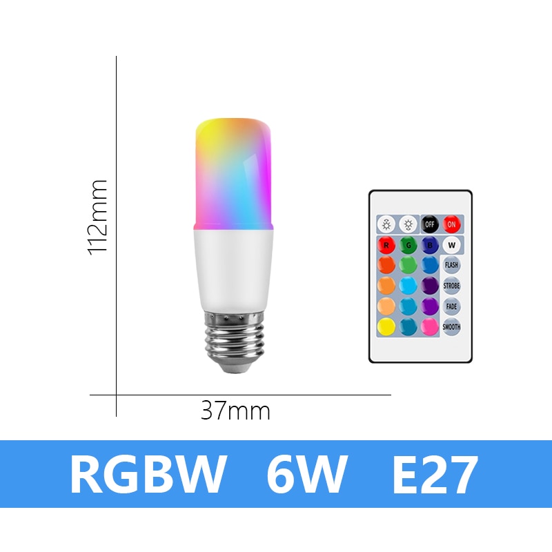 Ampolleta LED RGB AC220-240V E27 GU10 6W 10W IR Control remoto