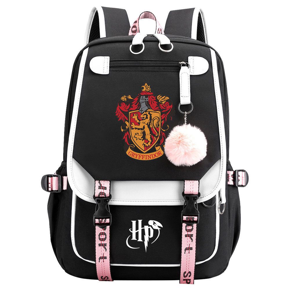 Mochila Escolar de Harry Potter de gran capacidad con USB para ordenador portátil