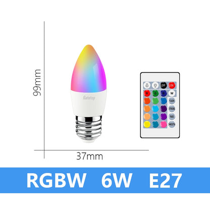 Ampolleta LED RGB E27 AC220V IR Control remoto