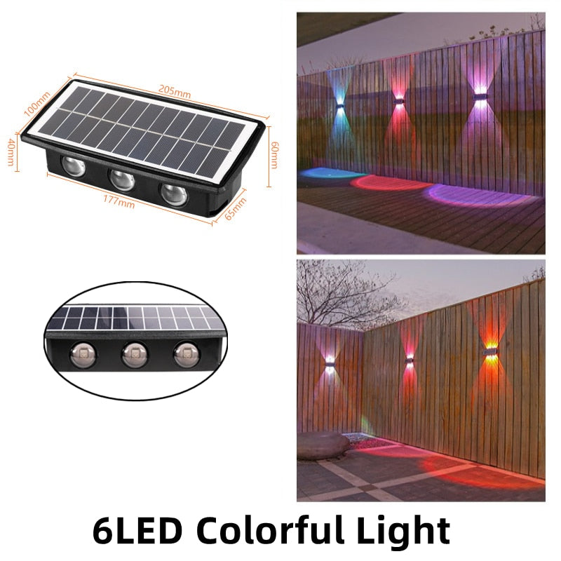 Lámpara de pared Solar Led para exteriores