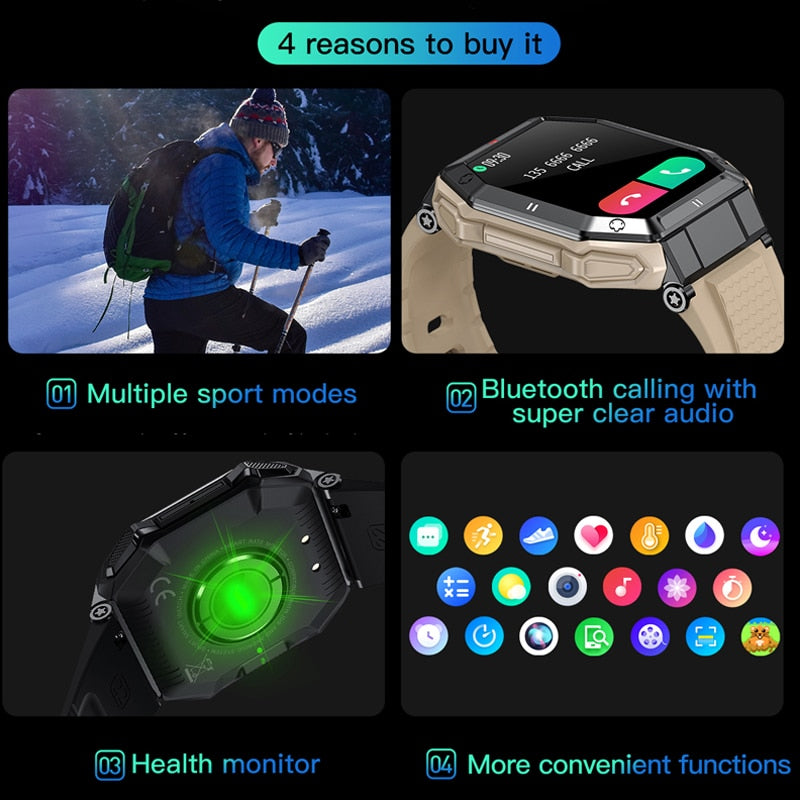 Reloj inteligente para hombres K55 Bluetooth Smartwatch