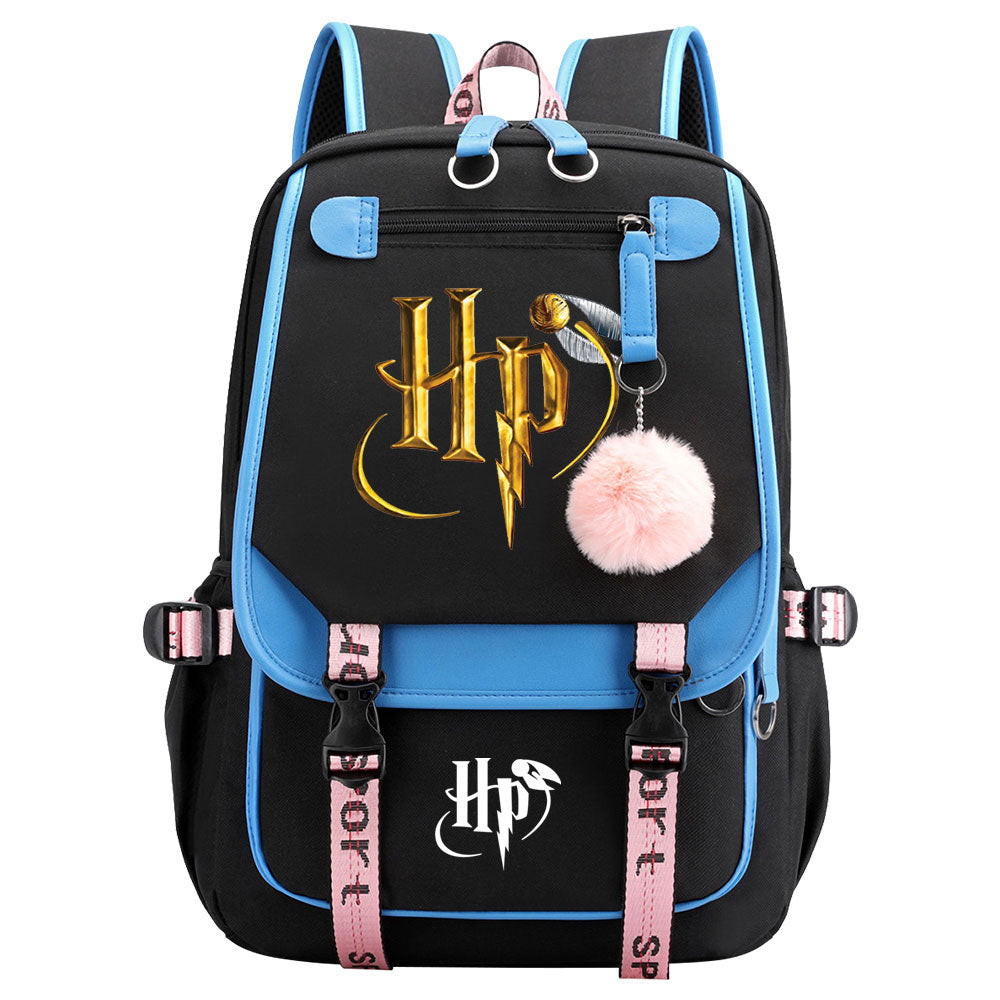 Mochila Escolar de Harry Potter de gran capacidad con USB para ordenador portátil