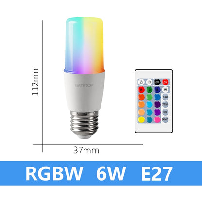 Ampolleta LED RGB E27 AC220V IR Control remoto