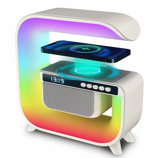 Altavoz multifuncional con Bluetooth, reloj despertador